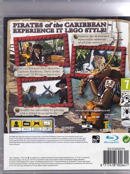 Lego Disney Pirates of the Caribbean the Video Game - PS3 (B Grade) (Genbrug)